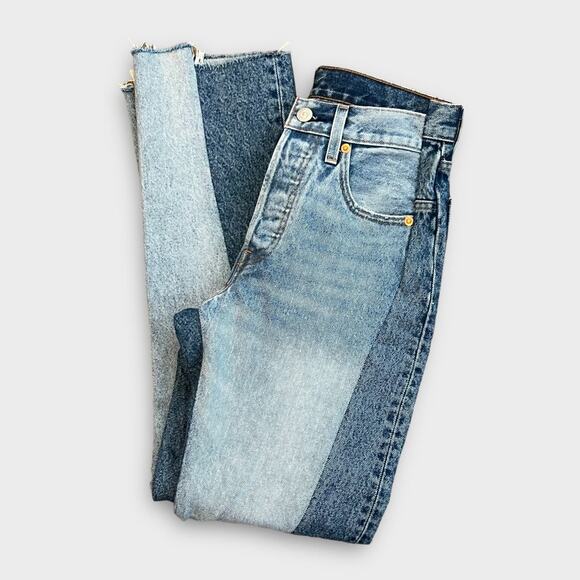 Levi's Premium 501 SPLICED JEANS Size W24/ L30 - Picture 5 of 11